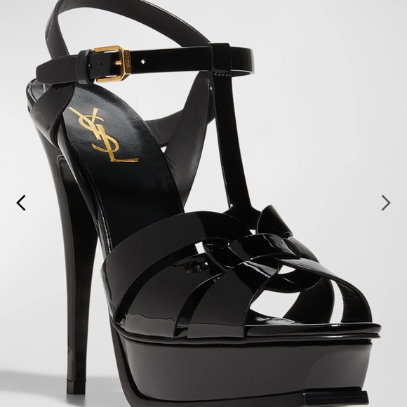 Yves Saint Laurent Black Heels with Platform Design - Picture 5 of 6